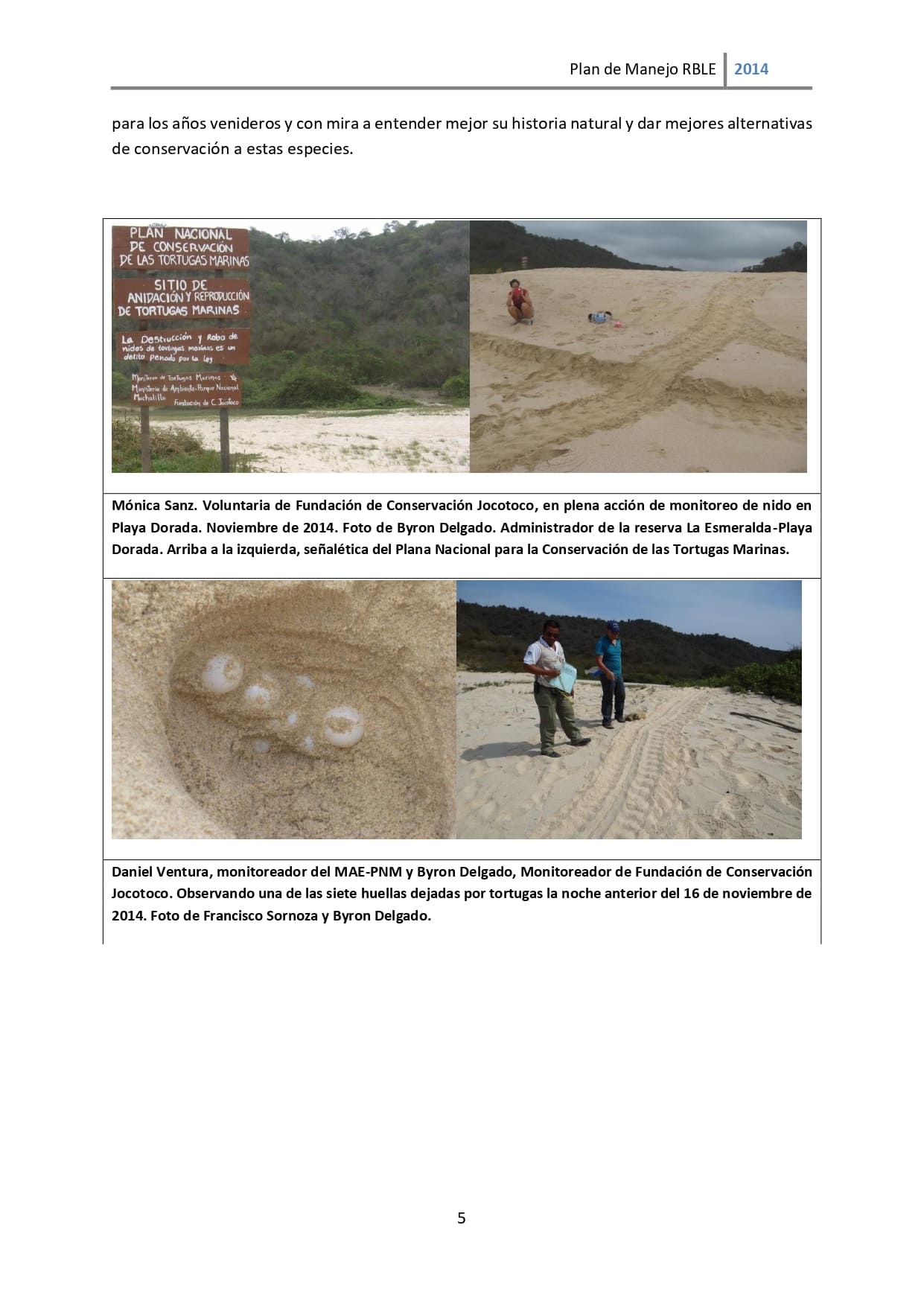 Plan de manejo